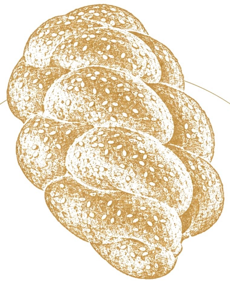 Braided challah illustration